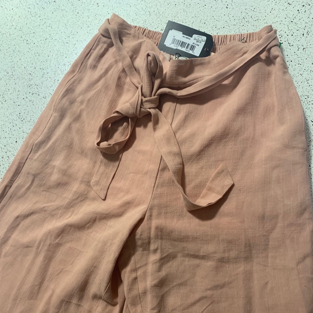 Blush pink movint flared pants